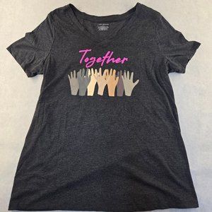 Lane Bryant Gray Tee XL 10 12